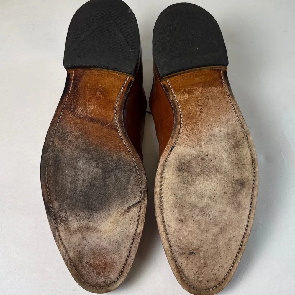 Allen Edmonds Delray Brown Leather‎ Split Toe Derby Dress Shoes Mens 13 B 1298